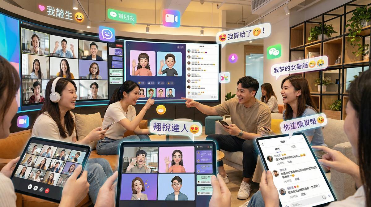 高清视频甜心社区互动场景